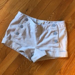 Aritzia Talulah - Baby Blue Pin-striped Shorts